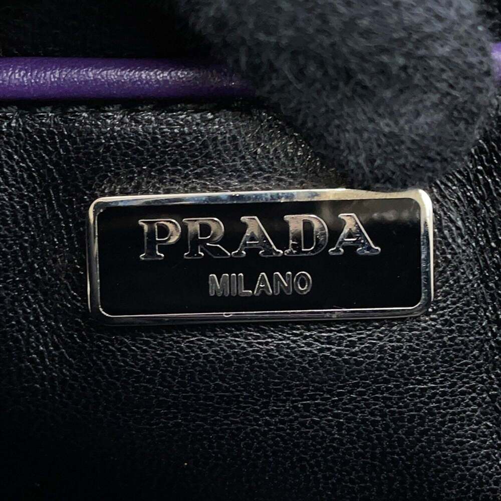 PRADA Purple Leather Shoulder Bag - Picture 14 of 16